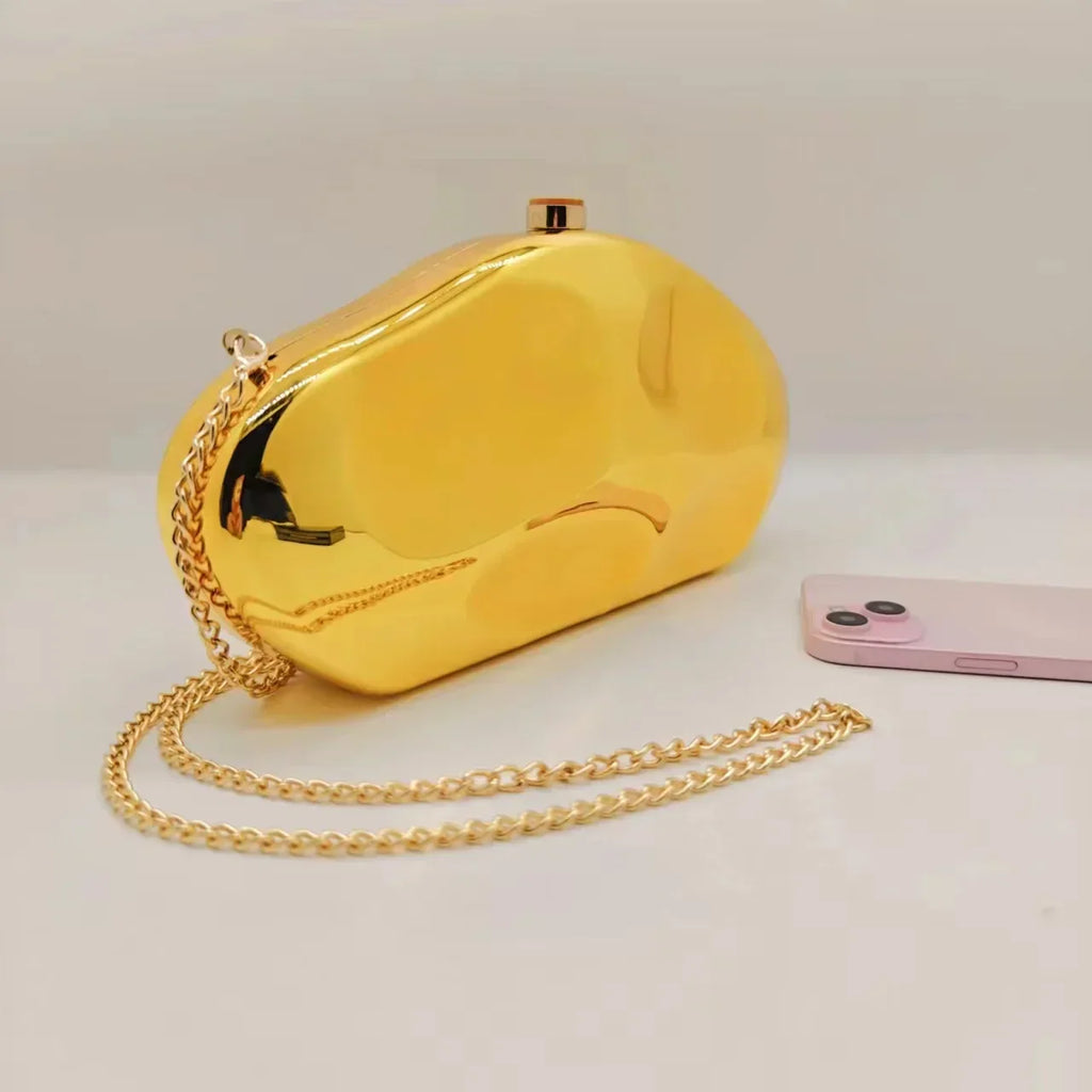 Nicole Metallic Clutch Bag